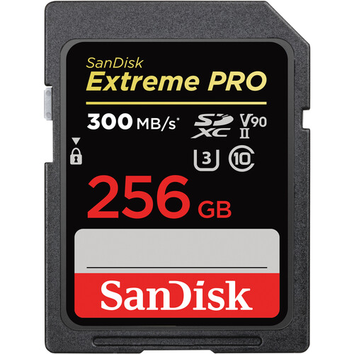 SanDisk 256GB Extreme PRO SDXC UHS-II V90 300MBs